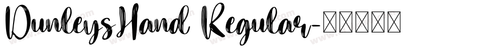 DunleysHand Regular字体转换